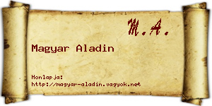 Magyar Aladin névjegykártya